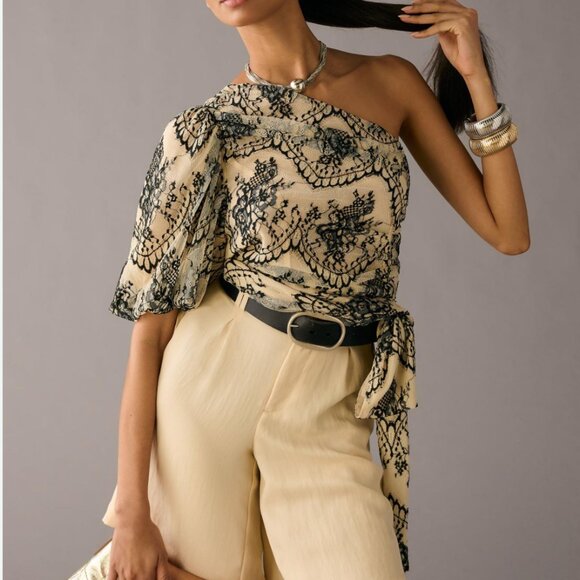 dolan anthropologie Tops - 023 Anthropologie Dolan Ruched One-Shoulder Top Size Small
